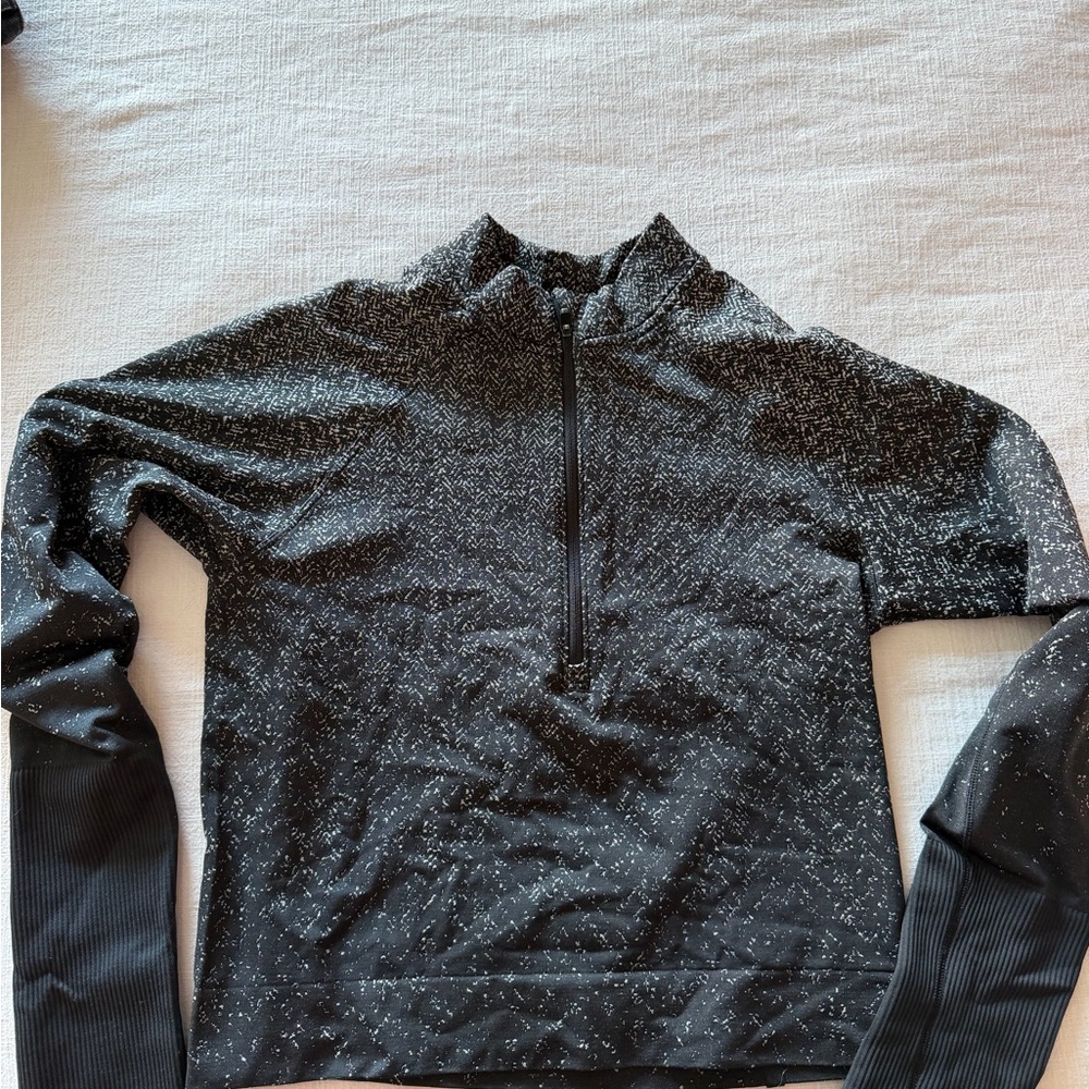 lululemon athletica Black and White Speckled Sweatshirt
